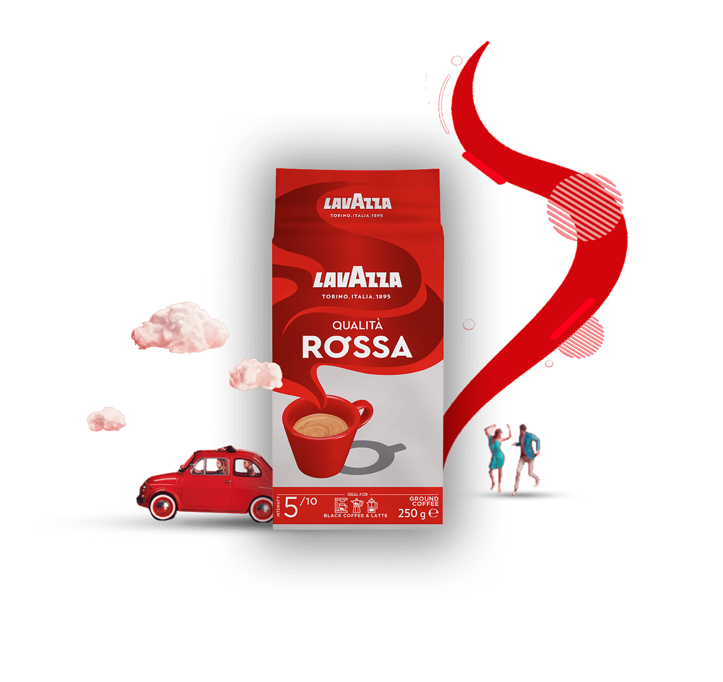 Qualità Rossa gemahlener Kaffee